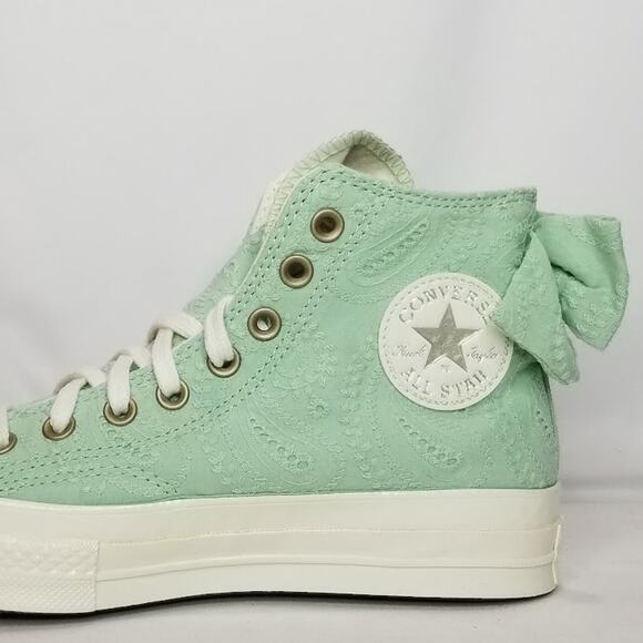 Converse Women's Chuck 70 Bow Hi Tops Size 9 Sticky Aloe A10245C NWT - Picture 4 of 9
